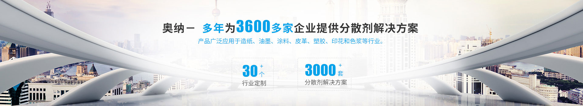 奥纳为3600多家企业提供分散剂解决方案